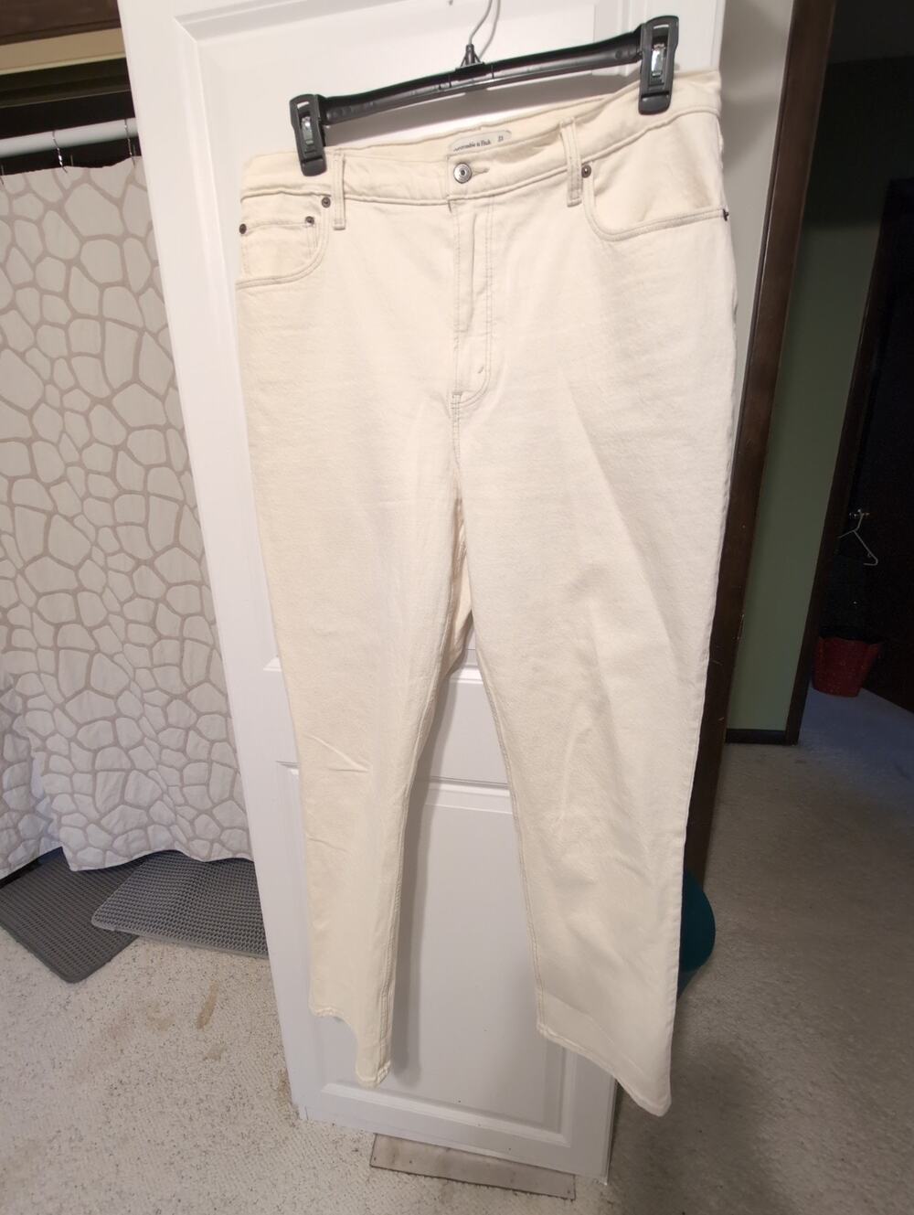 Abercrombie & Fitch Women's 90 Style Straight Leg Jeans Size 16 Long Curve Love